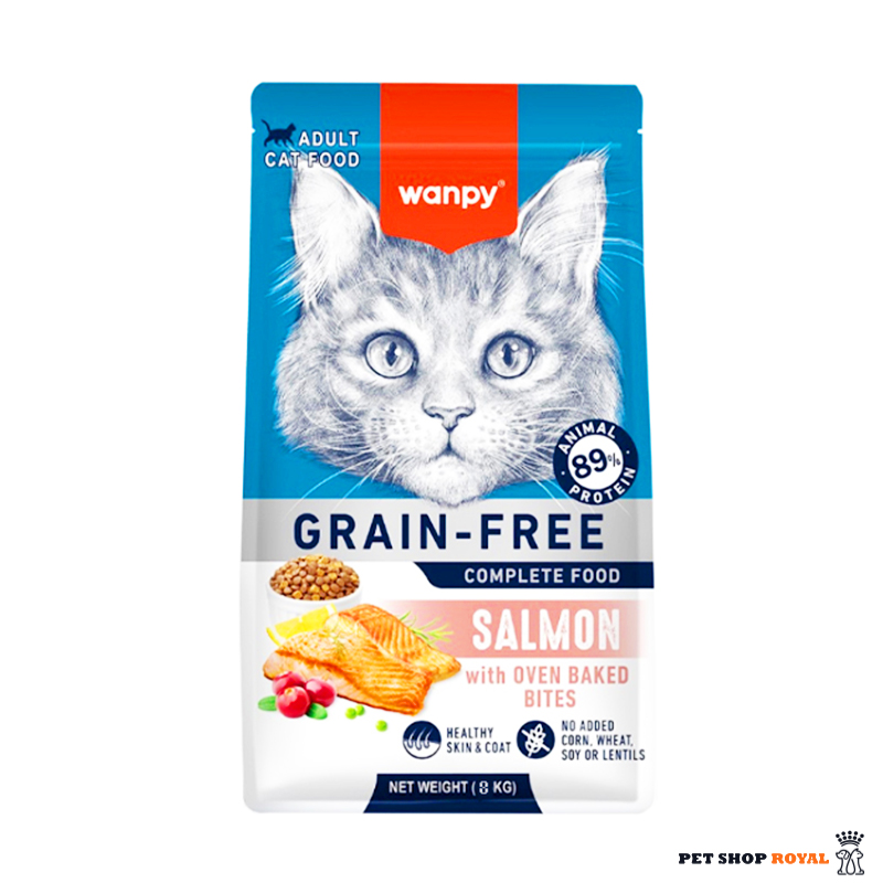غذای خشک گربه ونپی با طعم ماهی سالمون (وزن 1.5KG) Wanpy Grain Free Dry Food For Adult Cat–Salmon